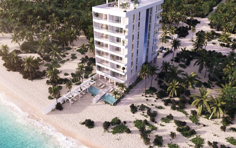 Departamento en venta, vista lateral al mar, rooftop y alberca