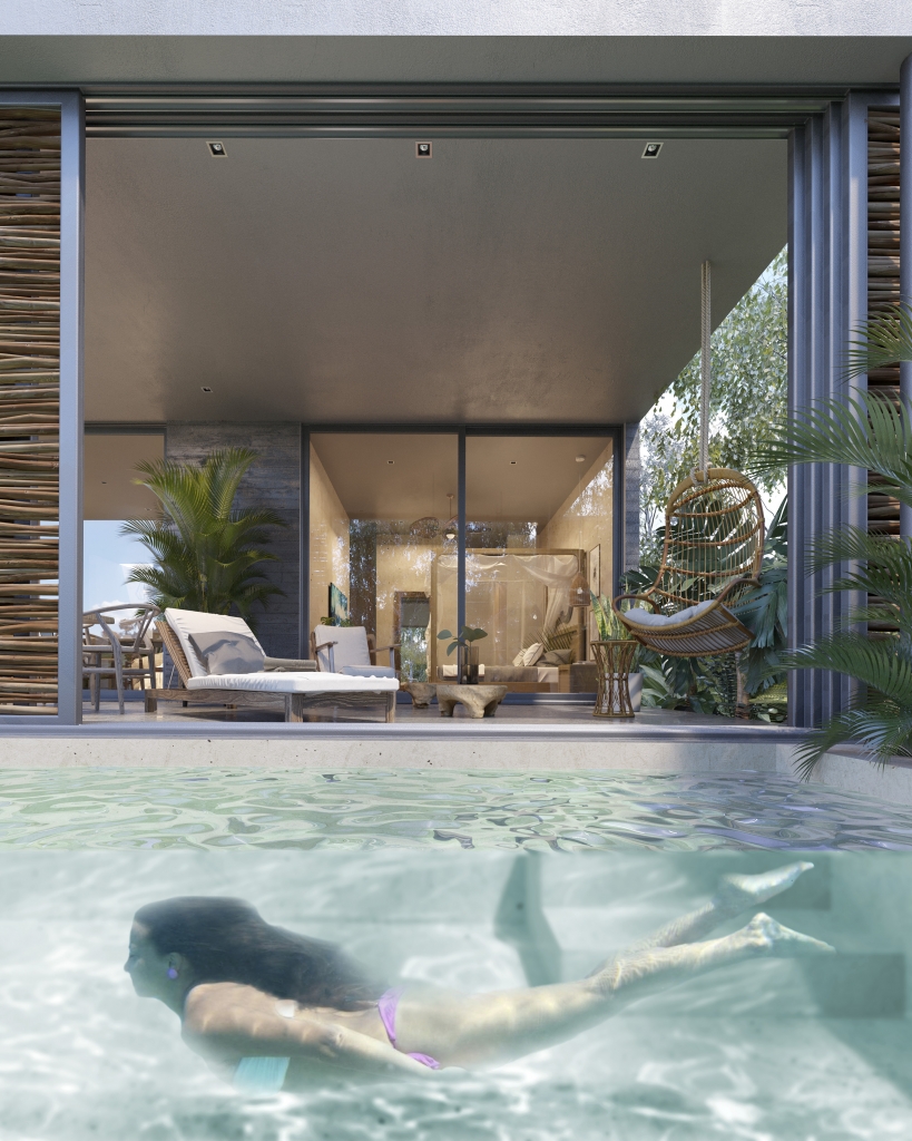 Condominium with beach club, dock, spa, natural pools, for sale, Tankah, Tulum