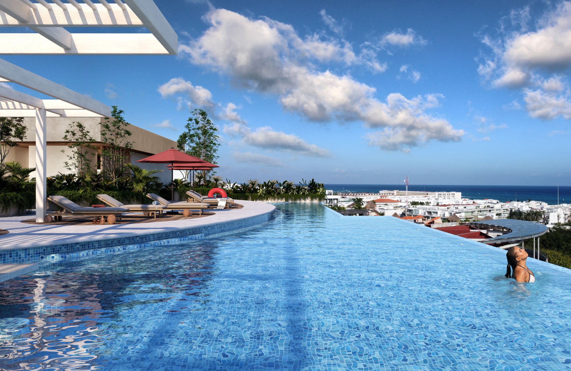 Hermoso departamento con amplia terraza privada y acceso a rooftop &ndash; Ejido, Playa del Carmen