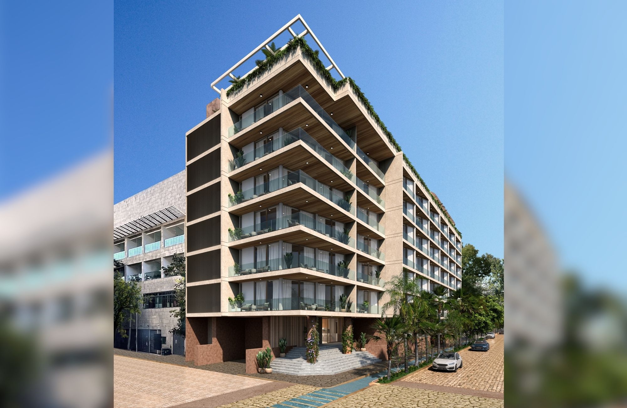 Hermoso departamento con amplia terraza privada y acceso a rooftop &ndash; Ejido, Playa del Carmen