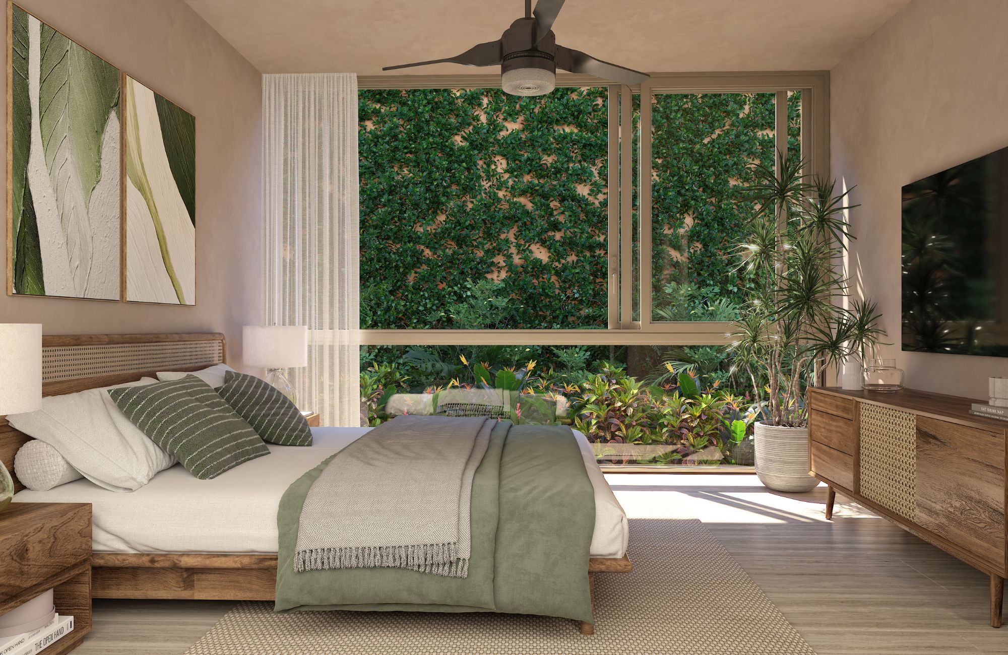 Departamento con terraza, vista al campo de golf, en venta Playa del Carmen.