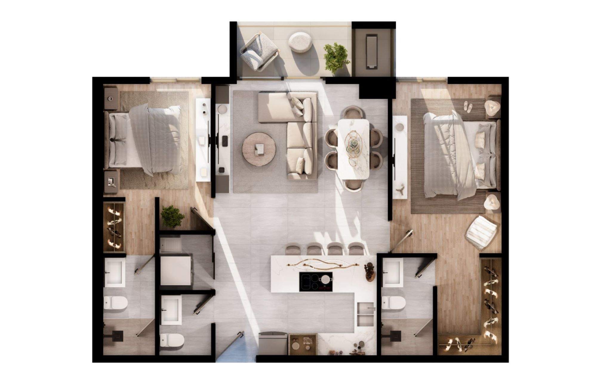 Condo with guest suites, private lounges, and coworking space, for sale
