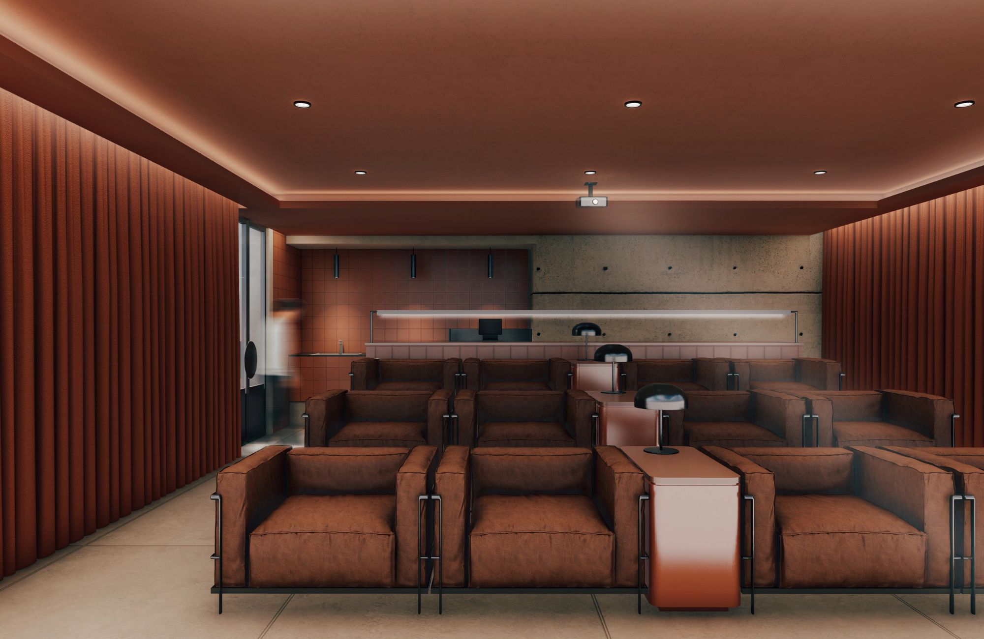 Apartment with balcony, cinema, and swimming pool, for sale
