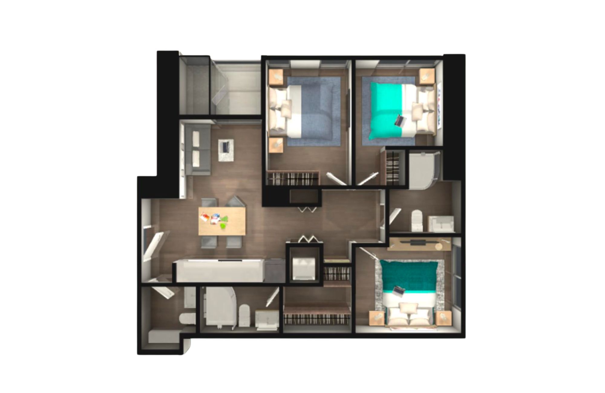 Apartment with balcony, cinema, and swimming pool, for sale