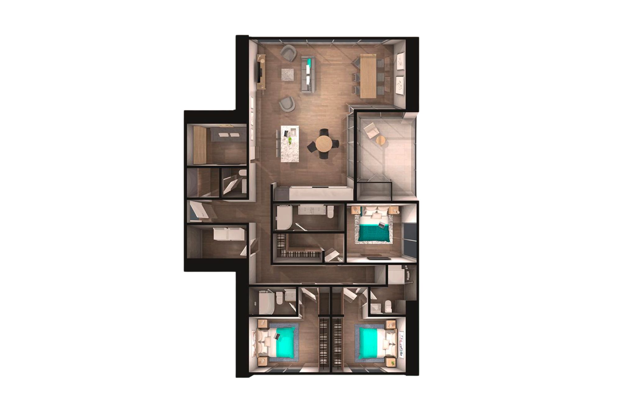 Condo with coworking space, game room, and panoramic terraces, for sale