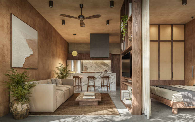Studio Near the Beach and Restaurants in a Private Community for Sale