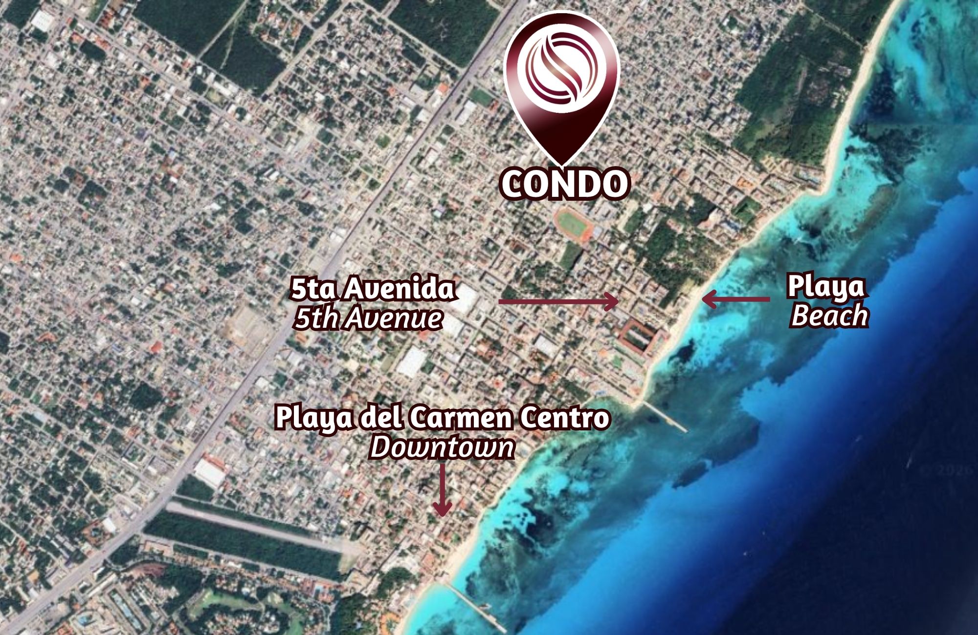 Condo 200 meters from the beach, ocean-view pool, for sale in Cocobeach.