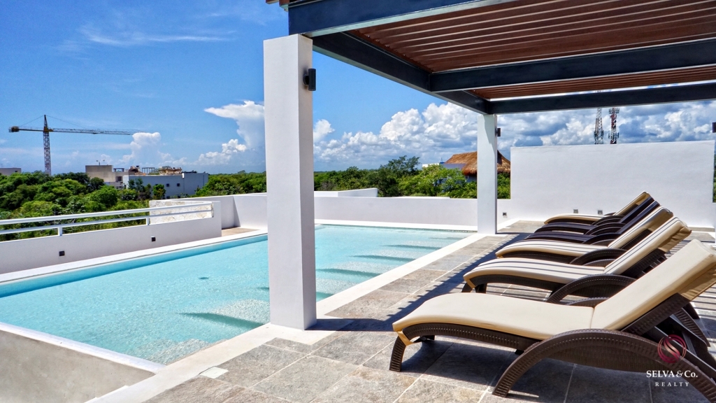 Studio with terrace, grill and private outdoor dining area, eco technology, electric bicycles, spa, 700 m2 of swimming pools