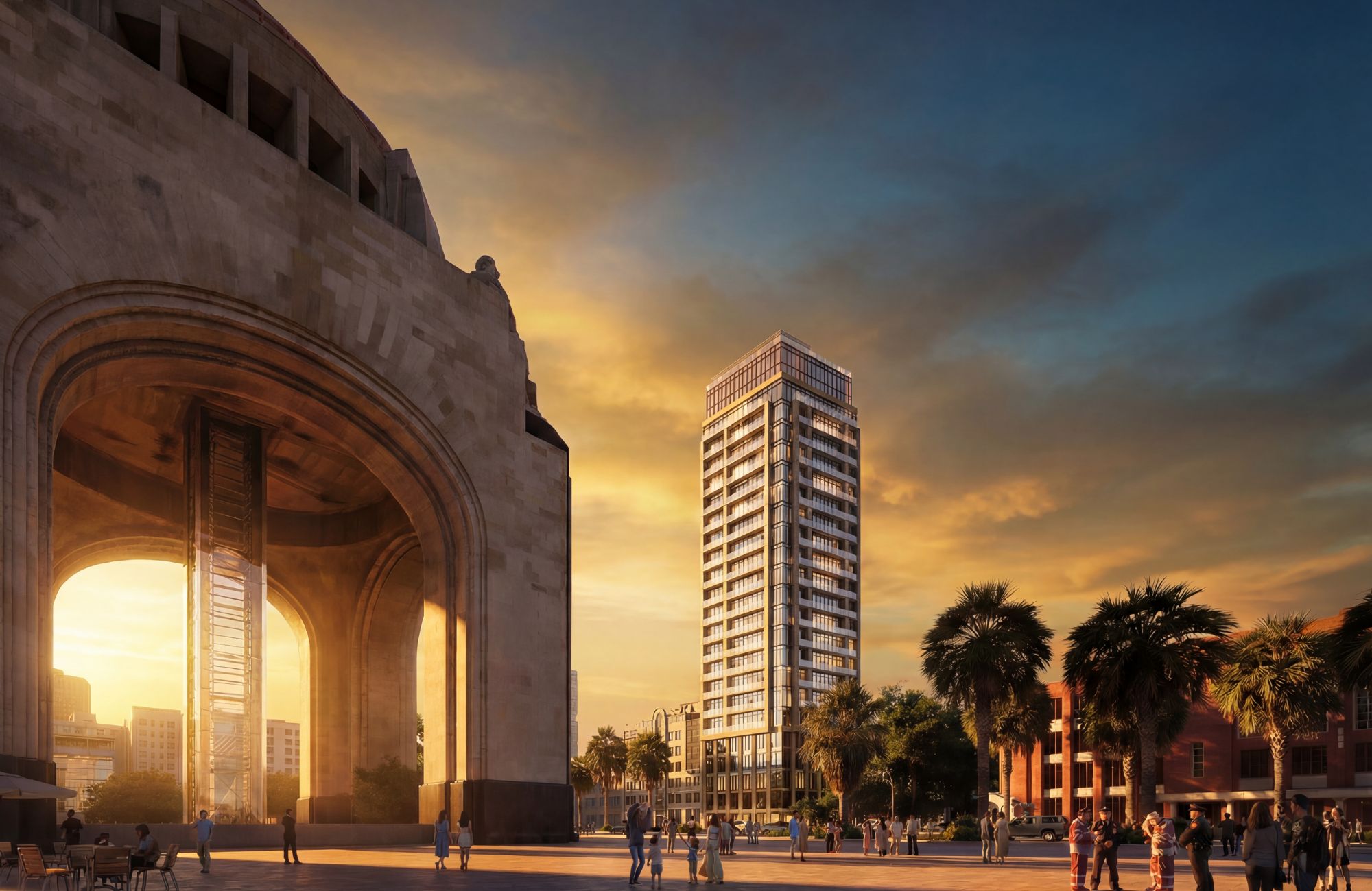 Studio with terrace and spa, pre-construction for sale, Reforma, Mexico City