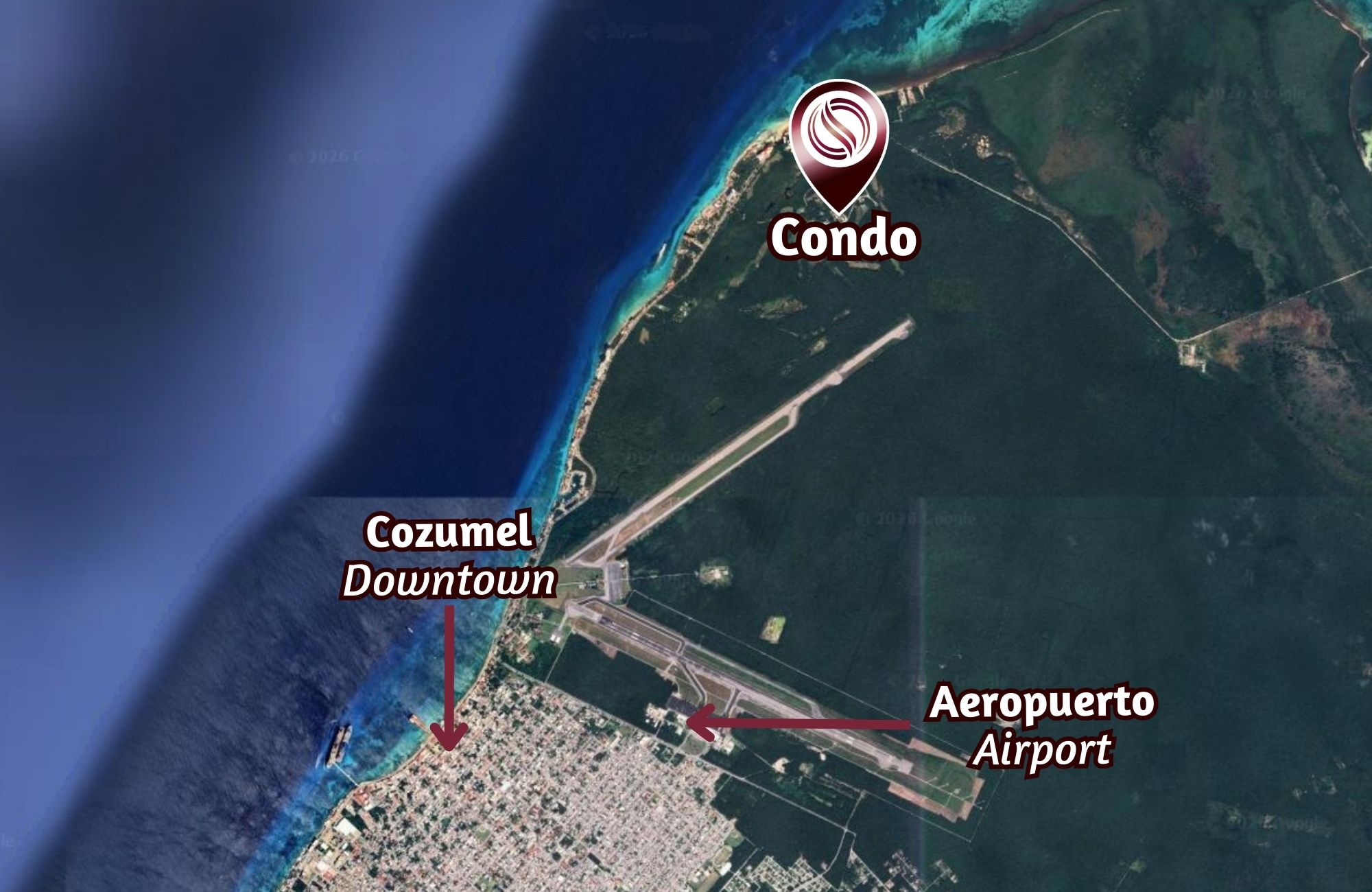 Condominium with garden, pool, paddle tennis court, North Hotel Zone, Cozumel.