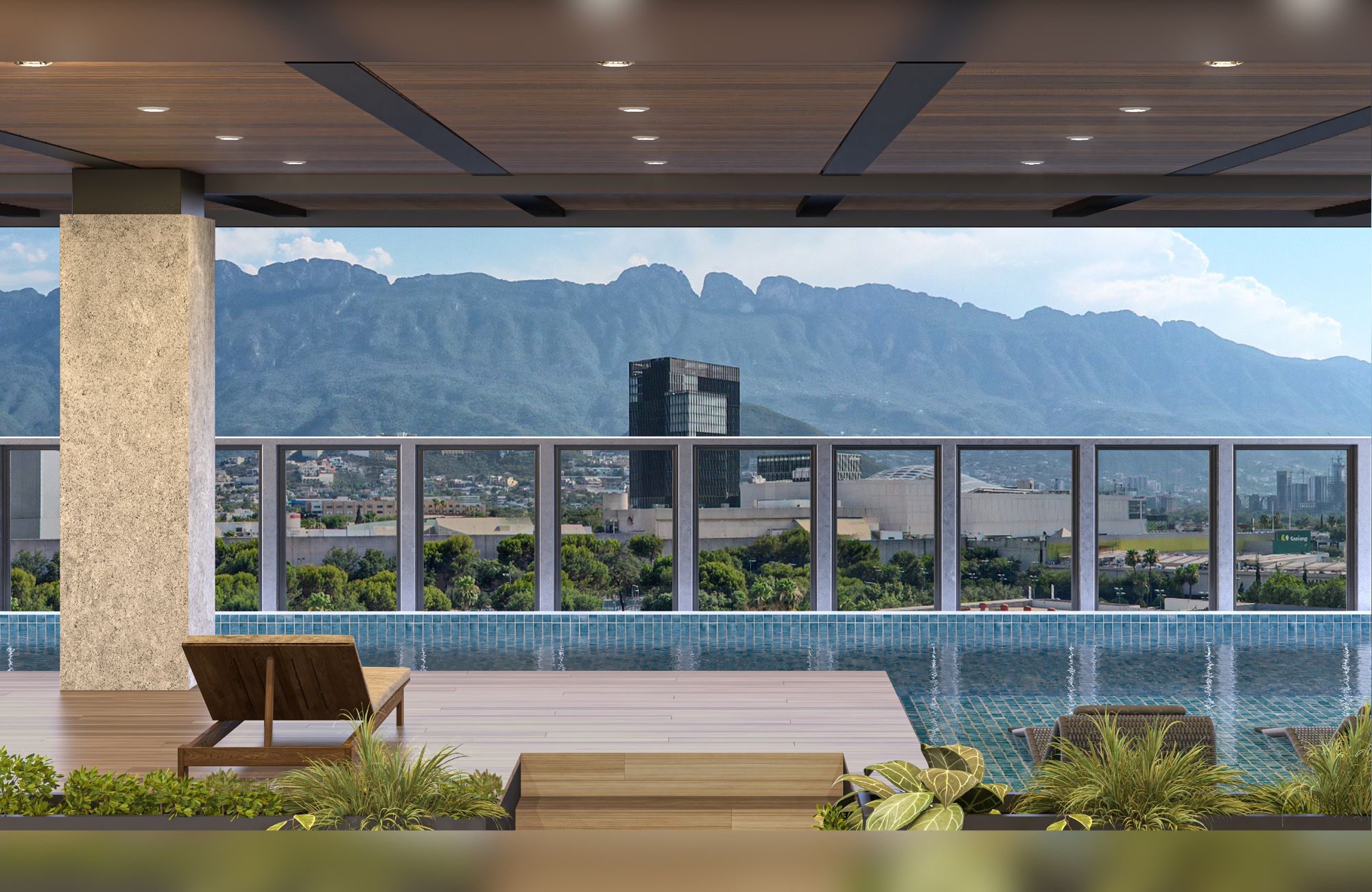 Penthouse con terraza privada, spa, cine y alberca, en venta