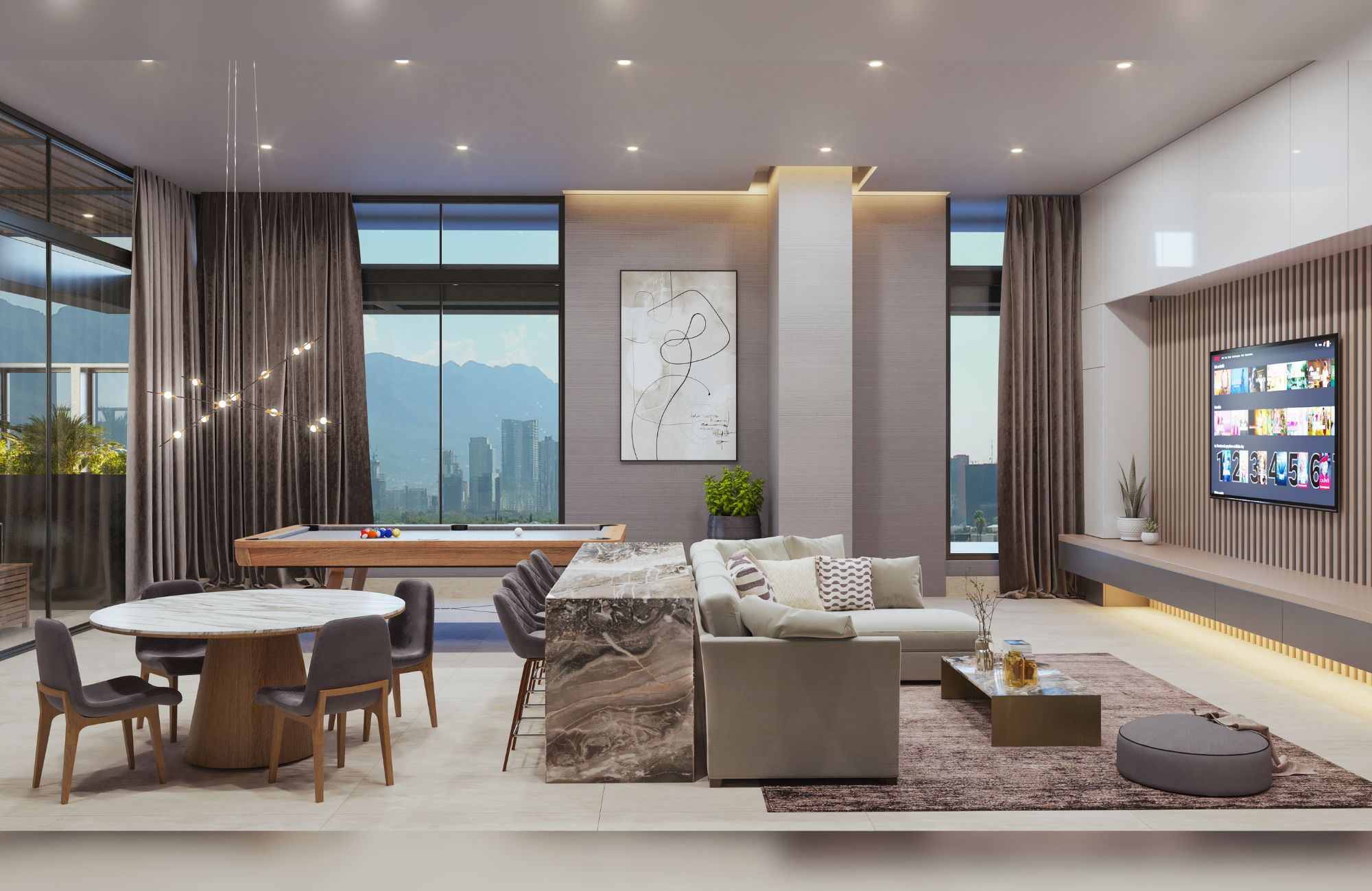 Penthouse con terraza privada, spa, cine y alberca, en venta