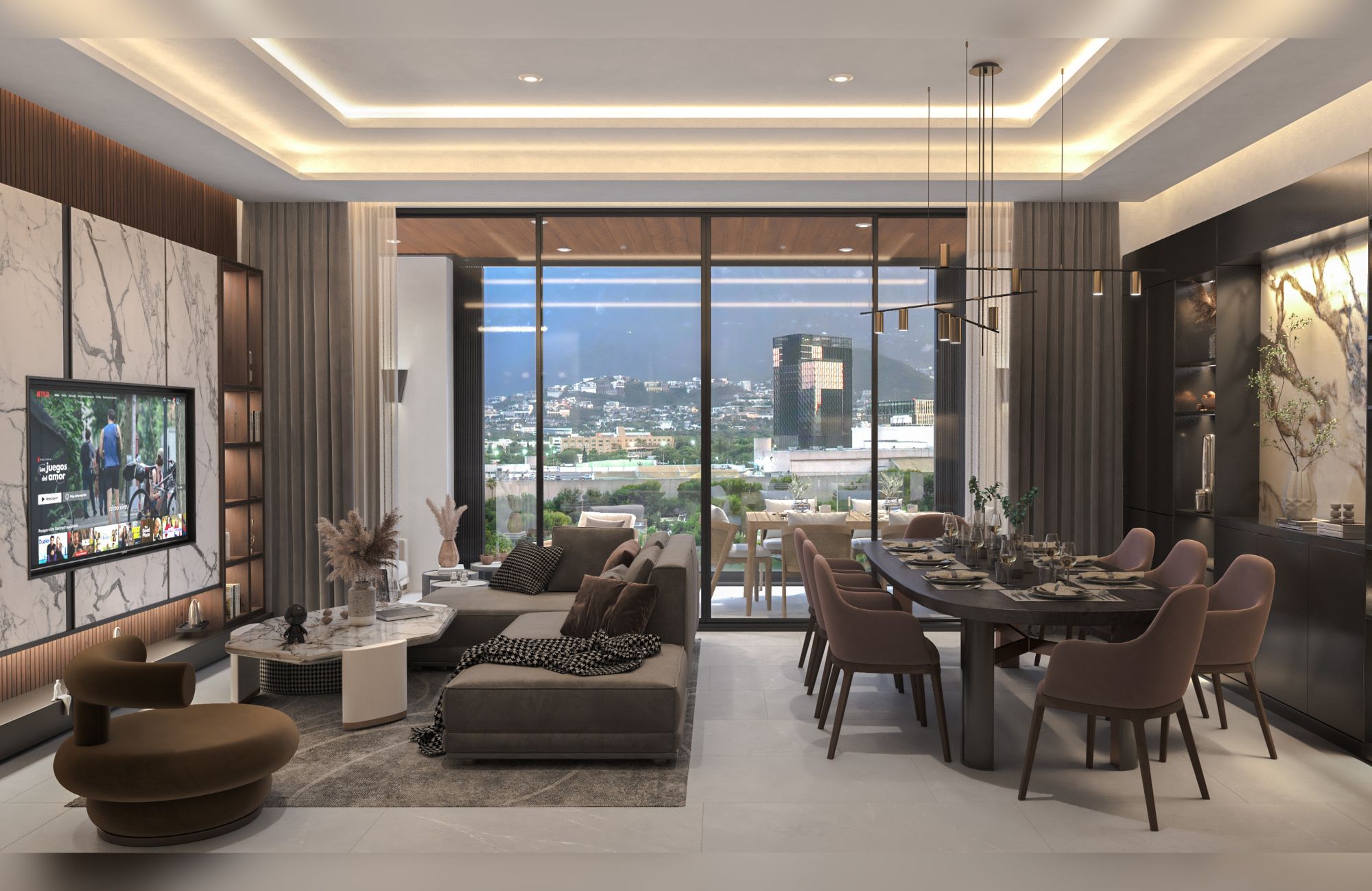 Penthouse con terraza privada, spa, cine y alberca, en venta
