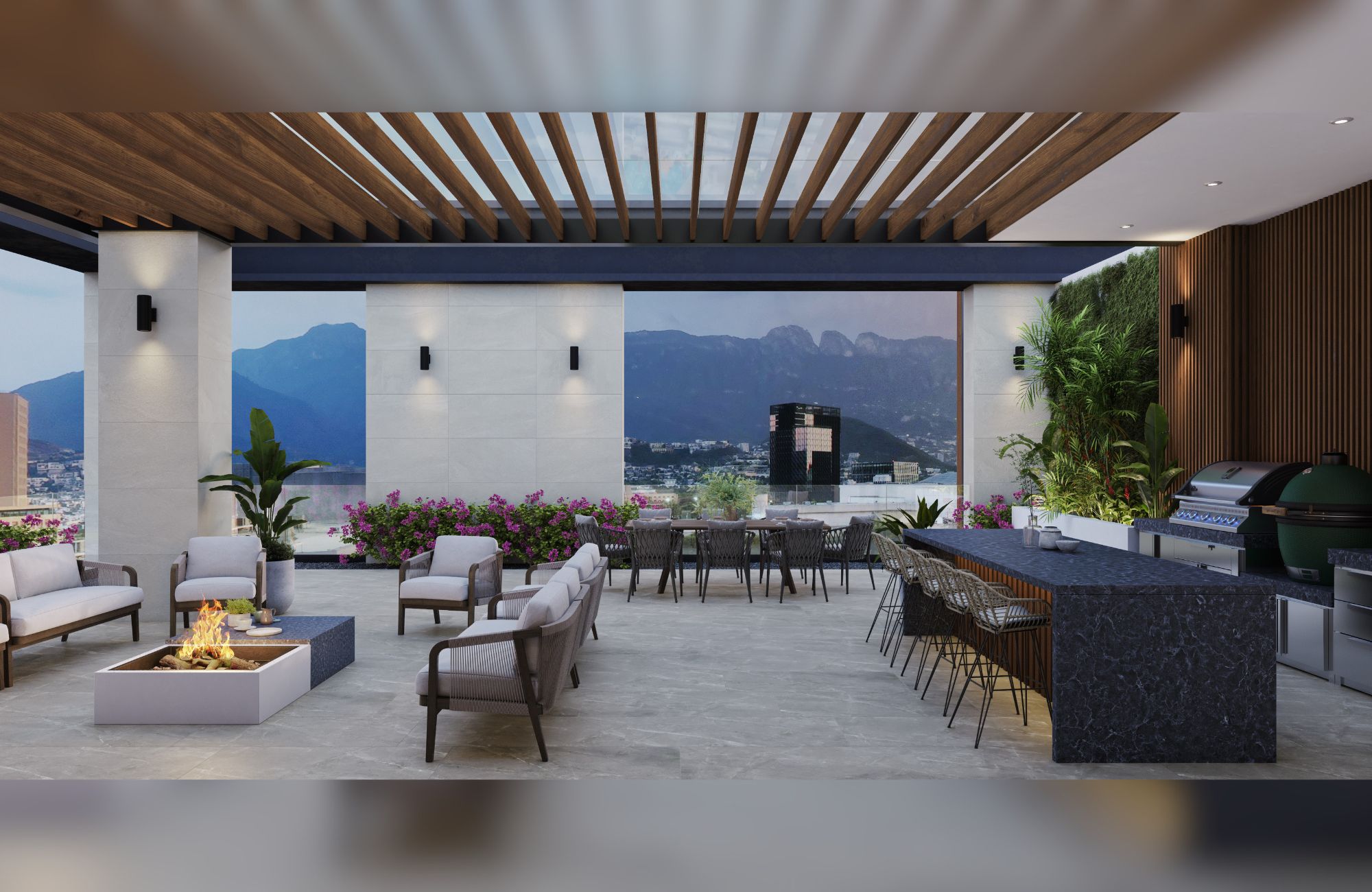 Penthouse con terraza privada, spa, cine y alberca, en venta