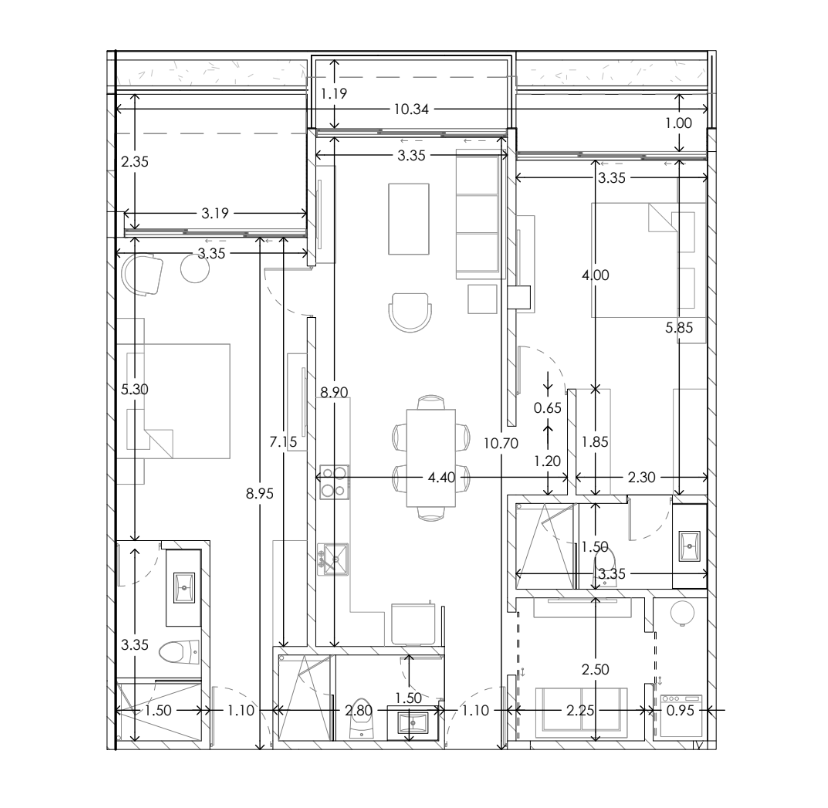 High rise condominium, with triple terrace, service room, TV room, with beach club, golf course, for sale, Corasol, Playa del Carmen, pre-co