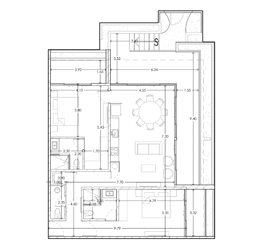Penthouse with swimming pool, balcony, wellness center, gym, for sale