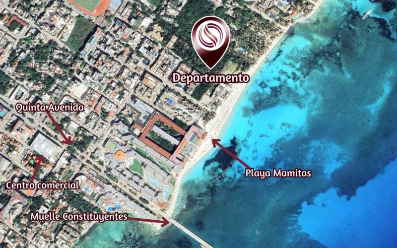 Oceanfront apartment with pool, for sale