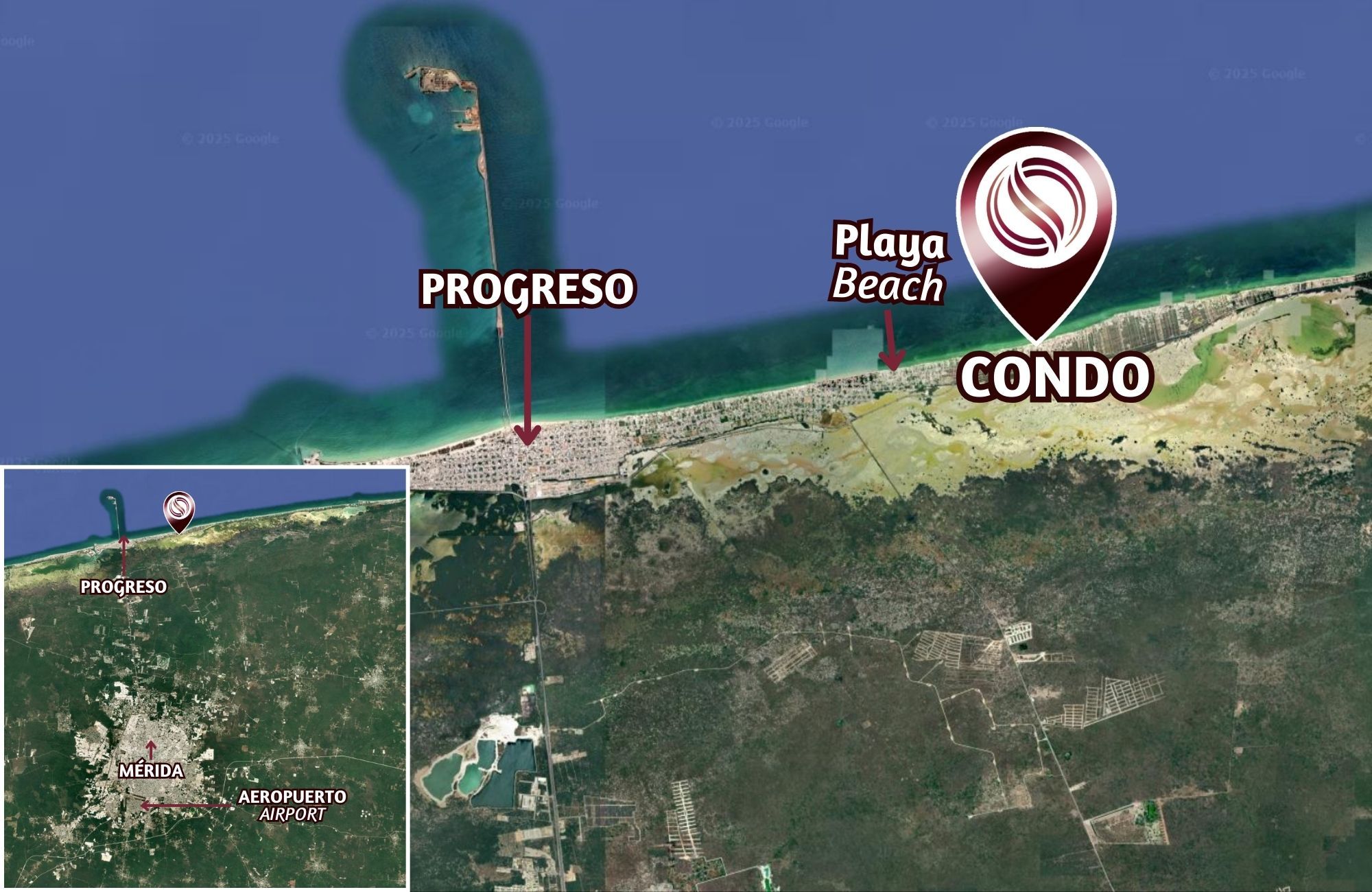 Steps from the beach condominium pool, Chicxulub Puerto, for sale, M&eacute;rida