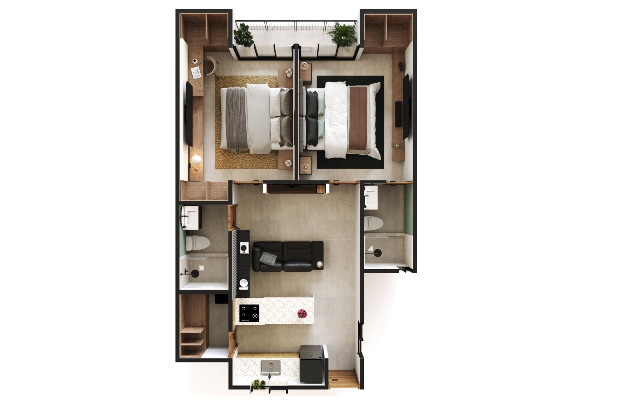 Apartment with garden, pool, Zen terrace, for sale, M&eacute;rida.