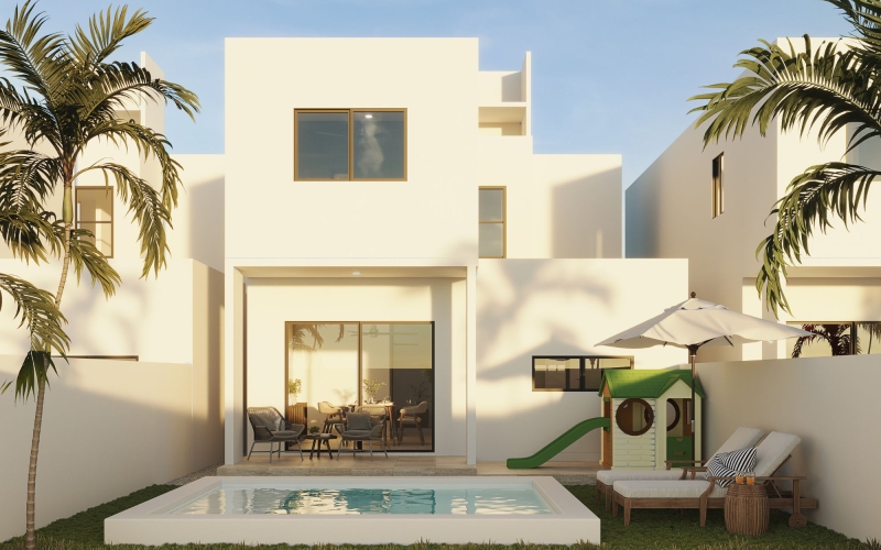 House for sale with a private pool in a gated community with amenities
