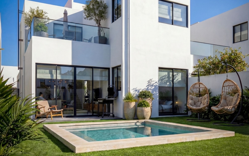 House with a private pool and social areas for the family for sale