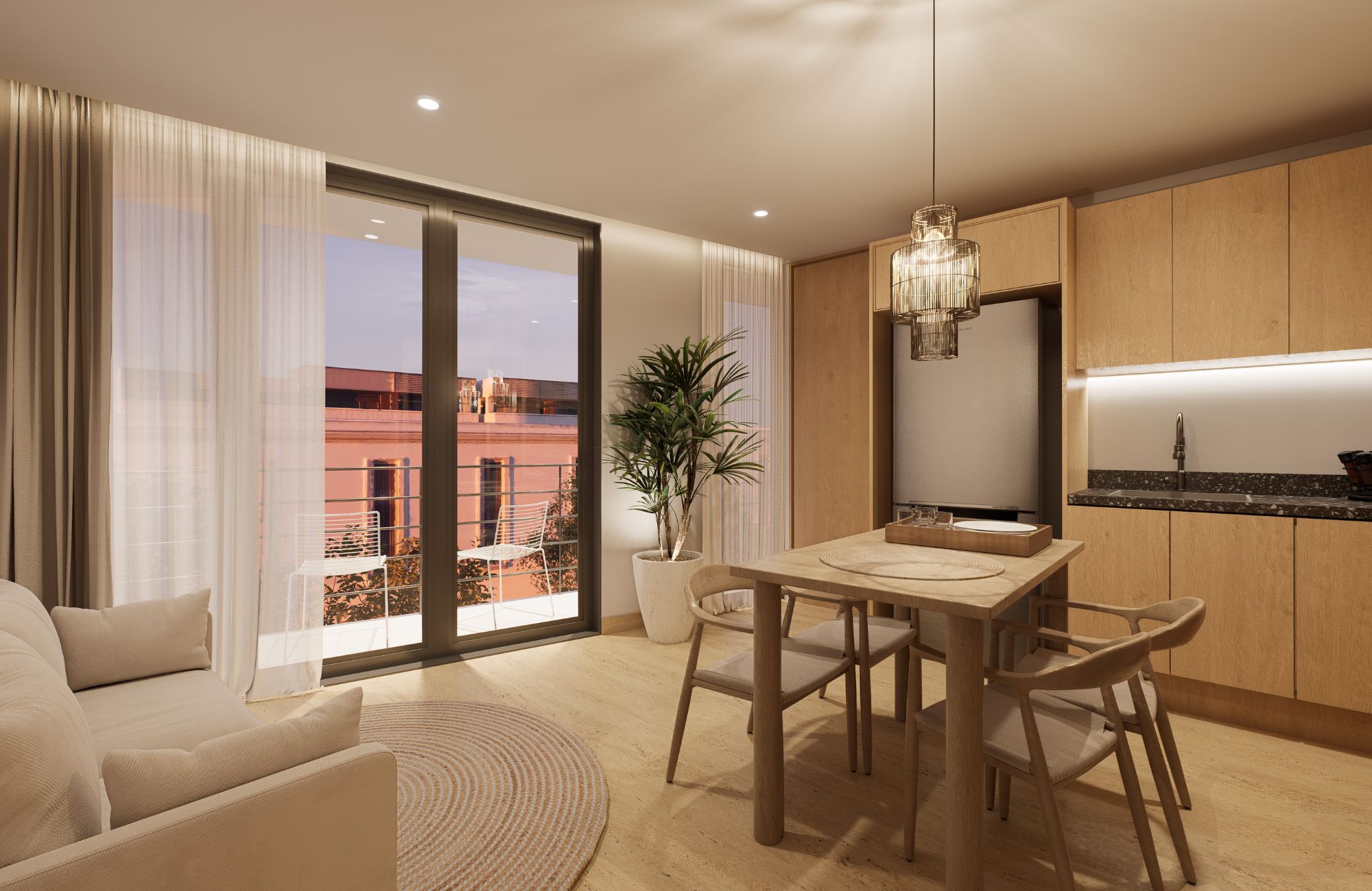 Apartment, street view, roof garden and coworking, for sale