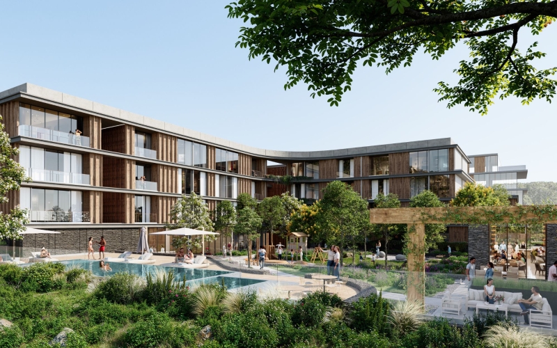 Condo with private terrace, swimming pool, and coworking spaces for sale