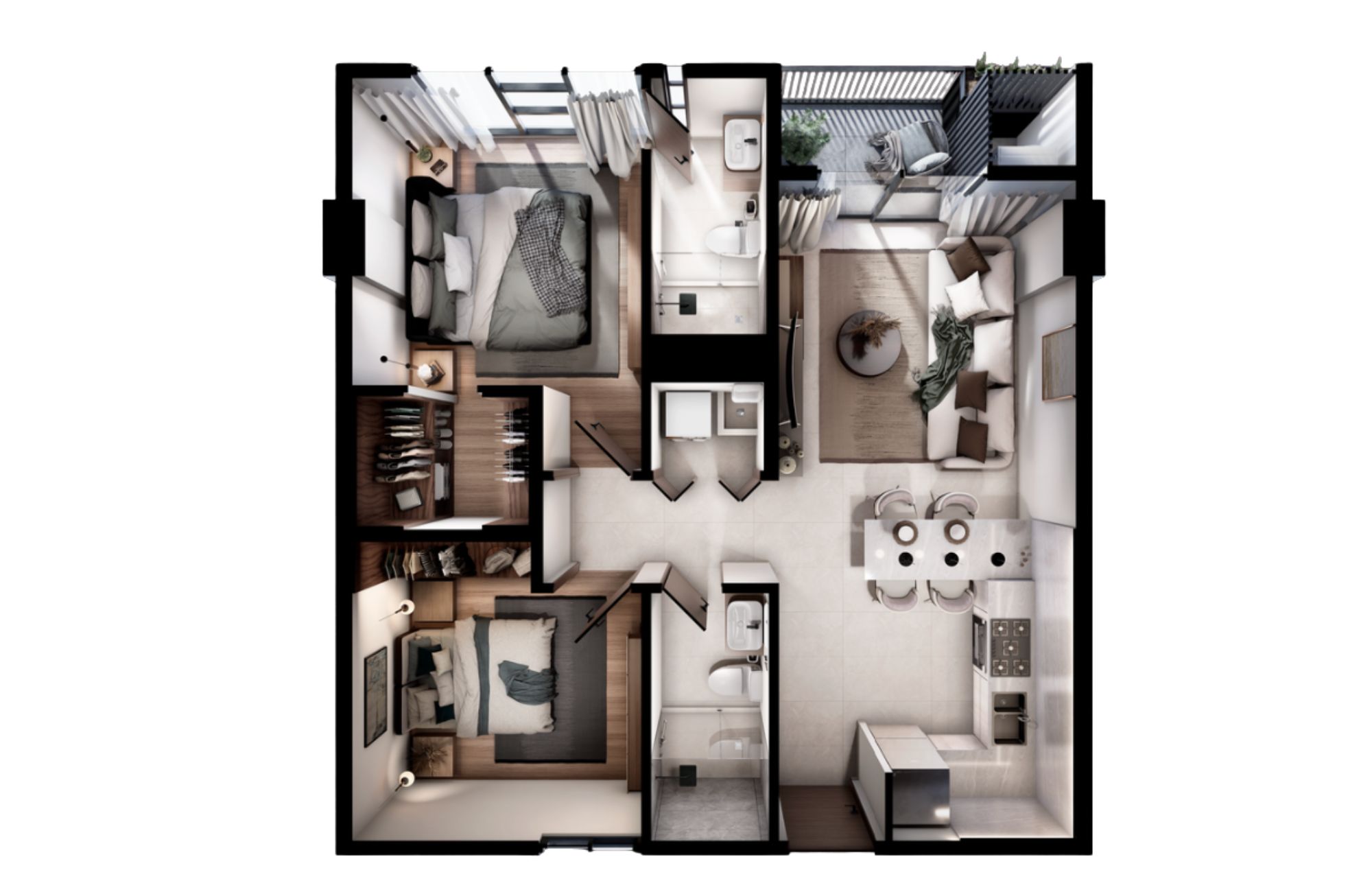 Condo with flex space, walk-in closet and balcony, for sale