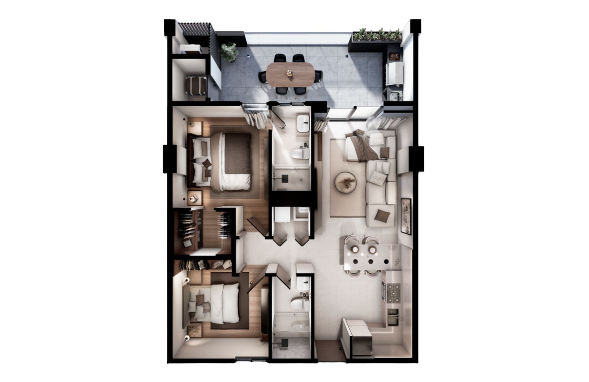 Apartment with balcony and city views, spa, cinema, for sale