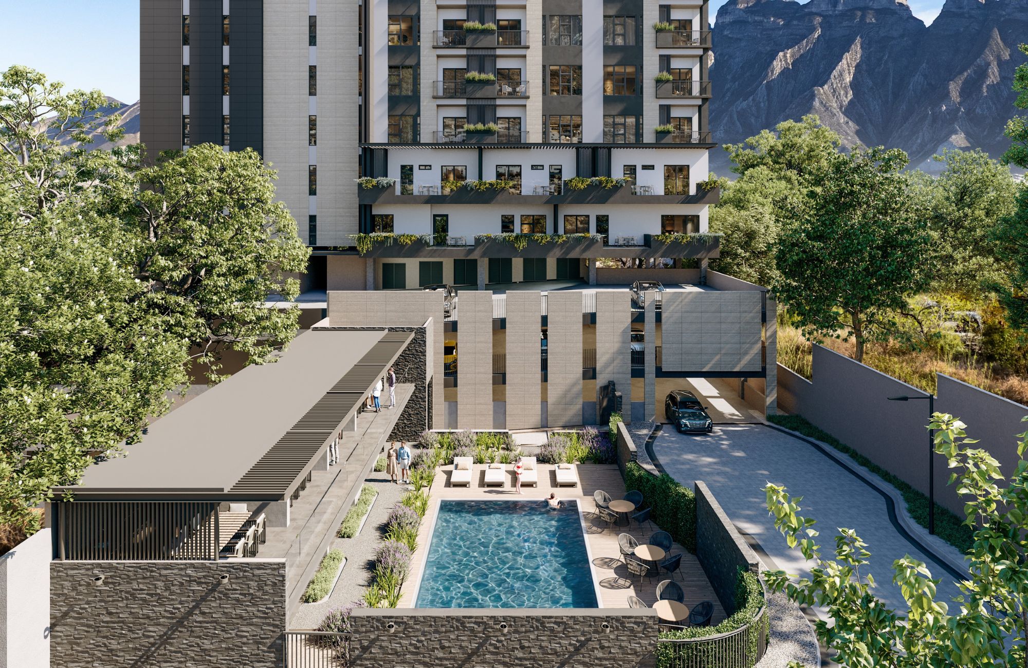 Apartment with balcony and city views, spa, cinema, for sale