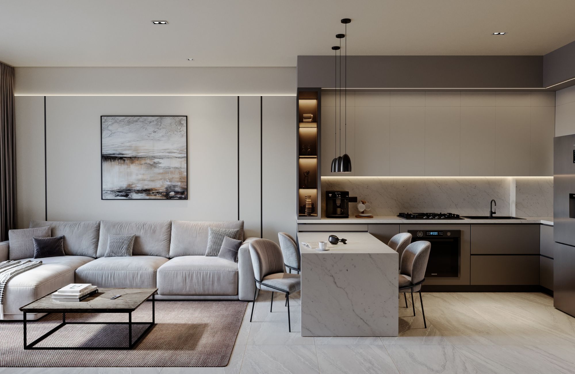 Apartment with balcony and city views, spa, cinema, for sale