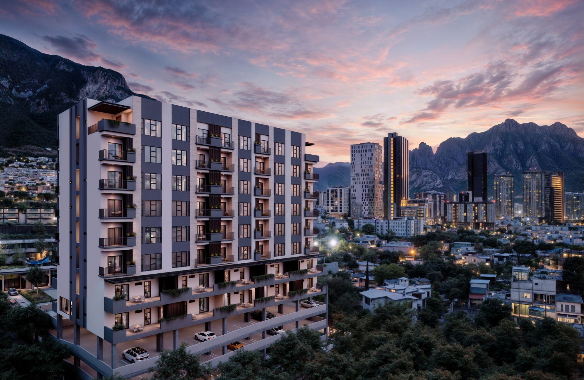 Penthouse with private balcony, pool, and coworking for sale