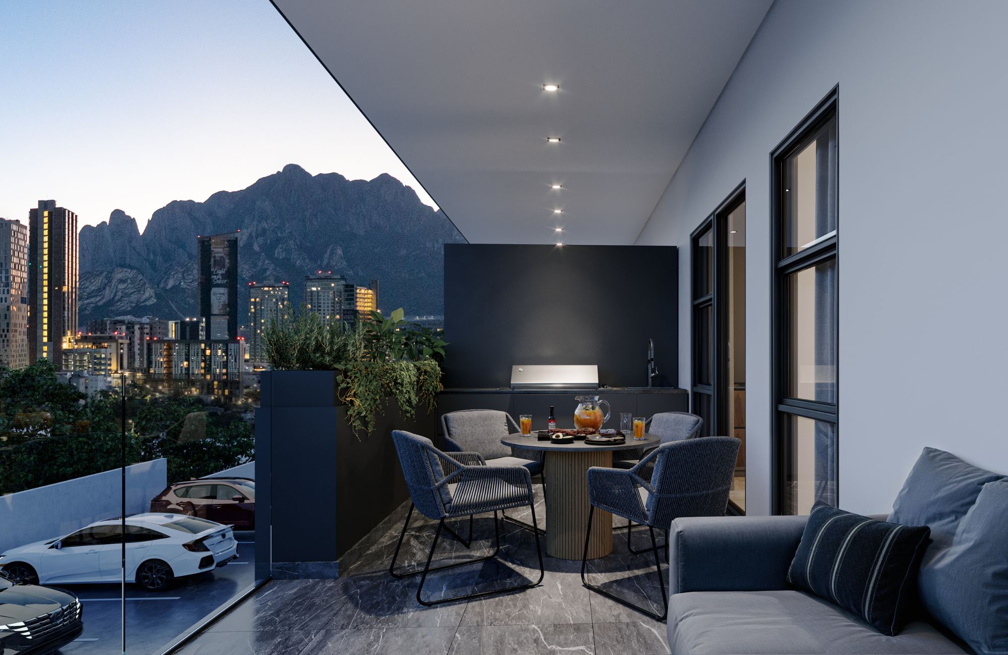 Penthouse with private balcony, pool, and coworking for sale