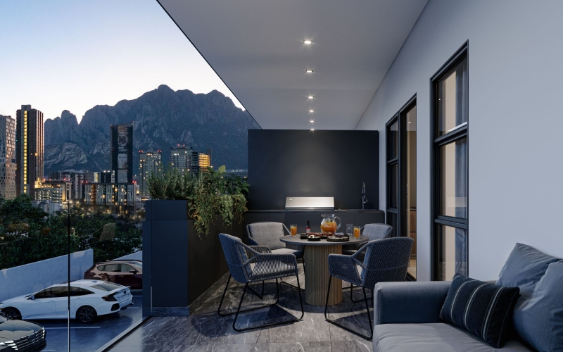 Penthouse with private balcony, pool, and coworking for sale