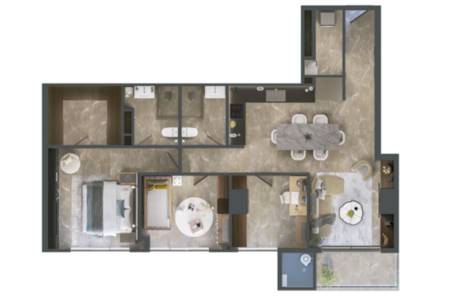 Condo with balcony, swimming pool, interactive water features, for sale