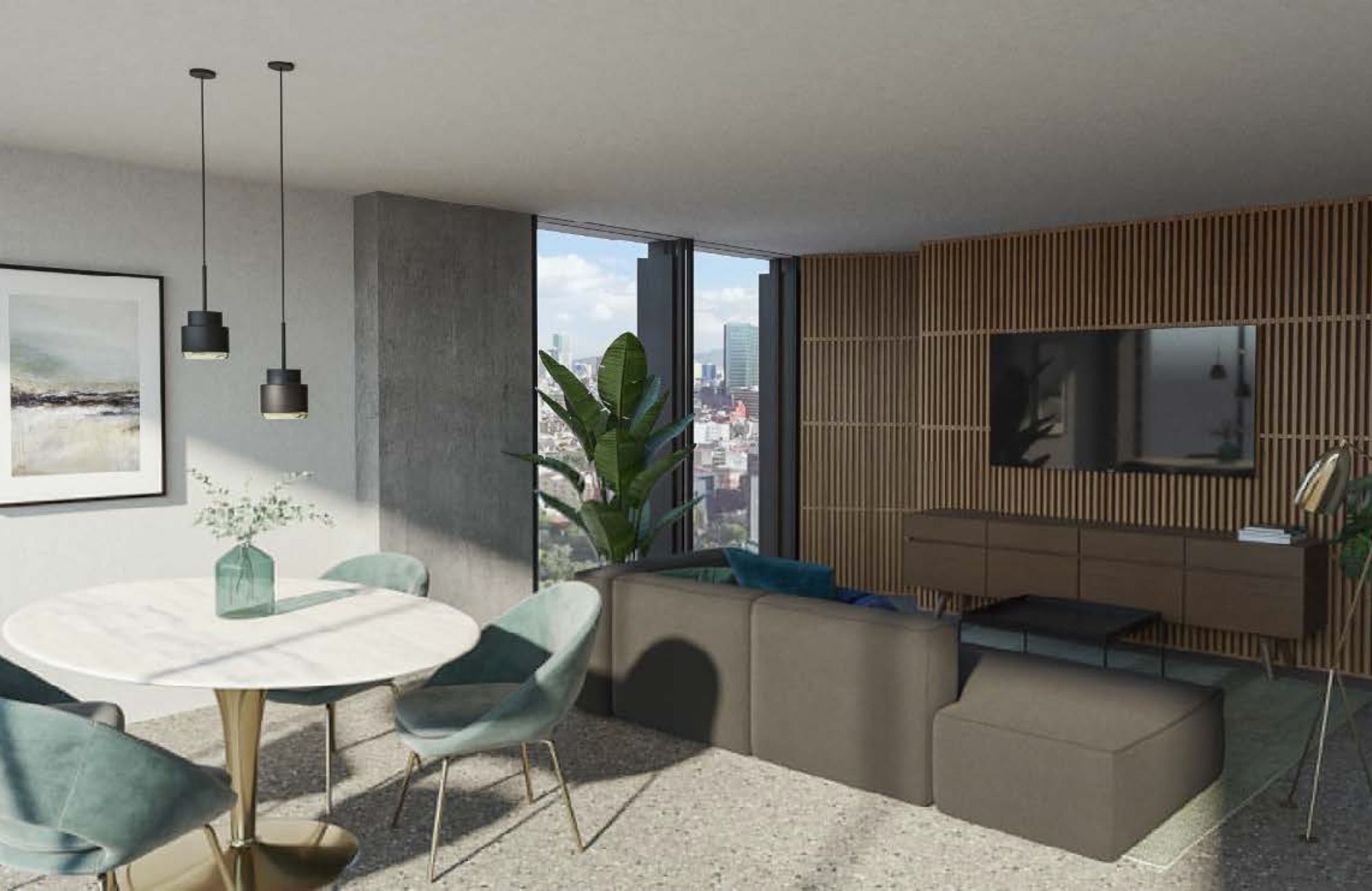 Condo for sale with floor-to-ceiling windows, Miguel Hidalgo, Mexico City