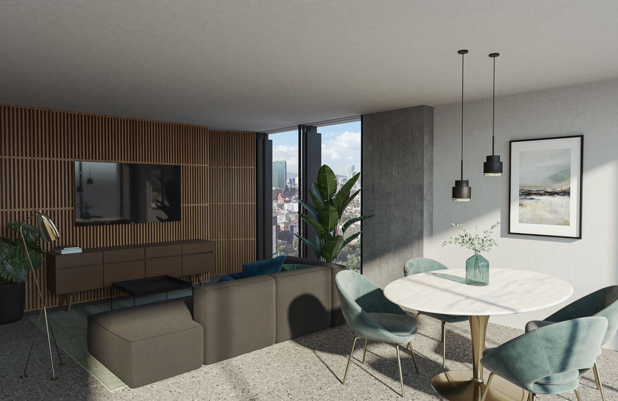 Condo for sale with floor-to-ceiling windows, Miguel Hidalgo, Mexico City