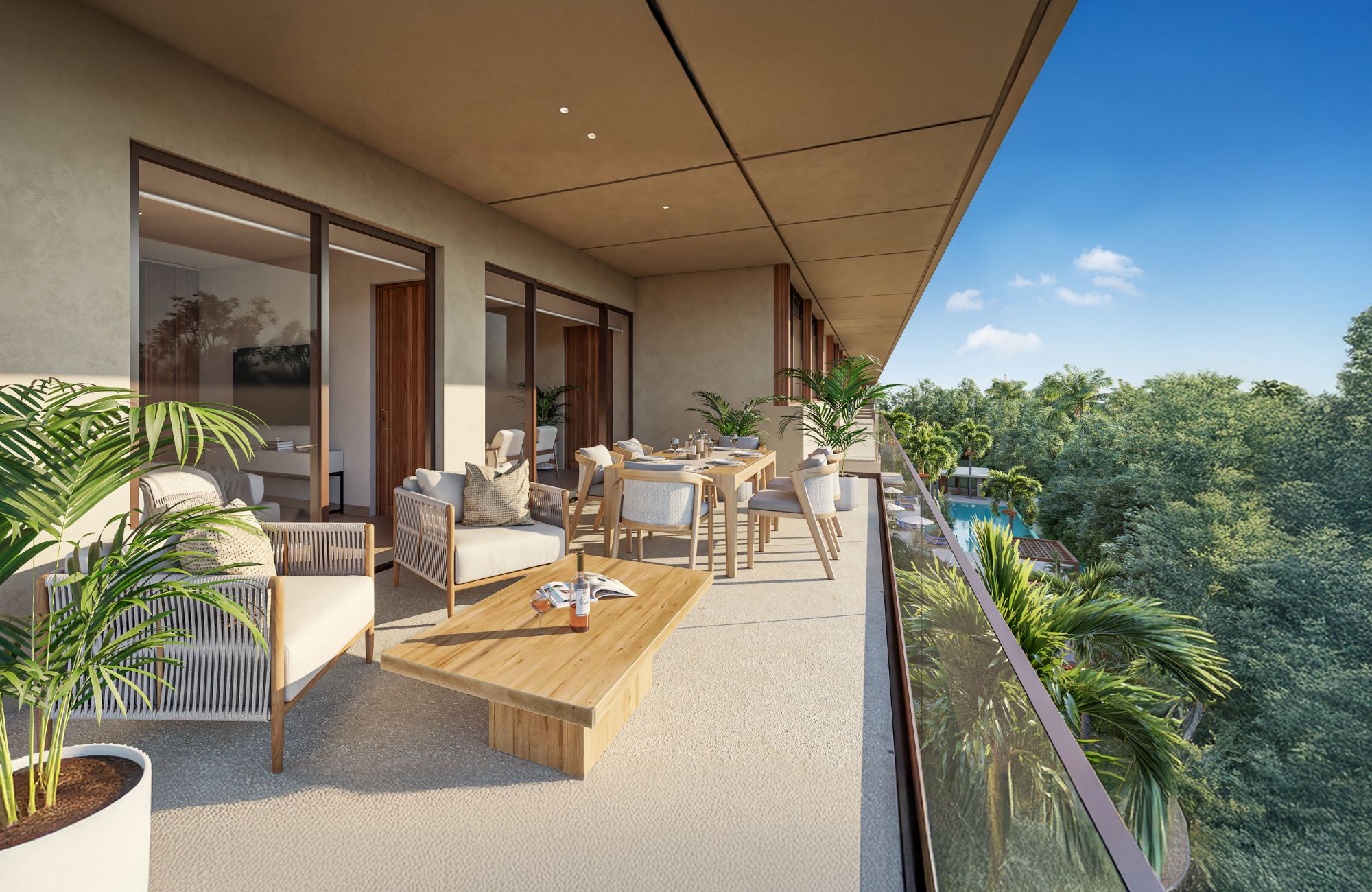 Penthouse con alberca, hamacas, cine al aire libre, en venta Playa del Carmen