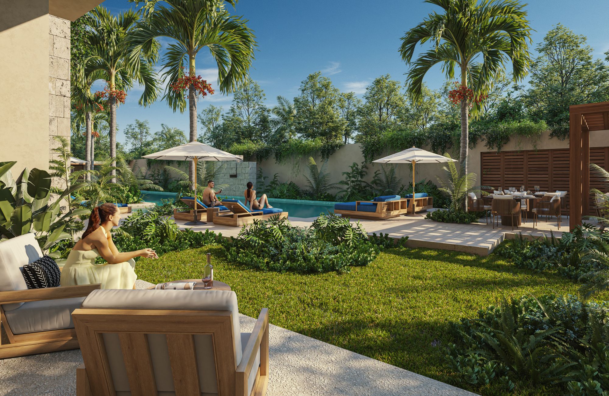 Penthouse con alberca, hamacas, cine al aire libre, en venta Playa del Carmen
