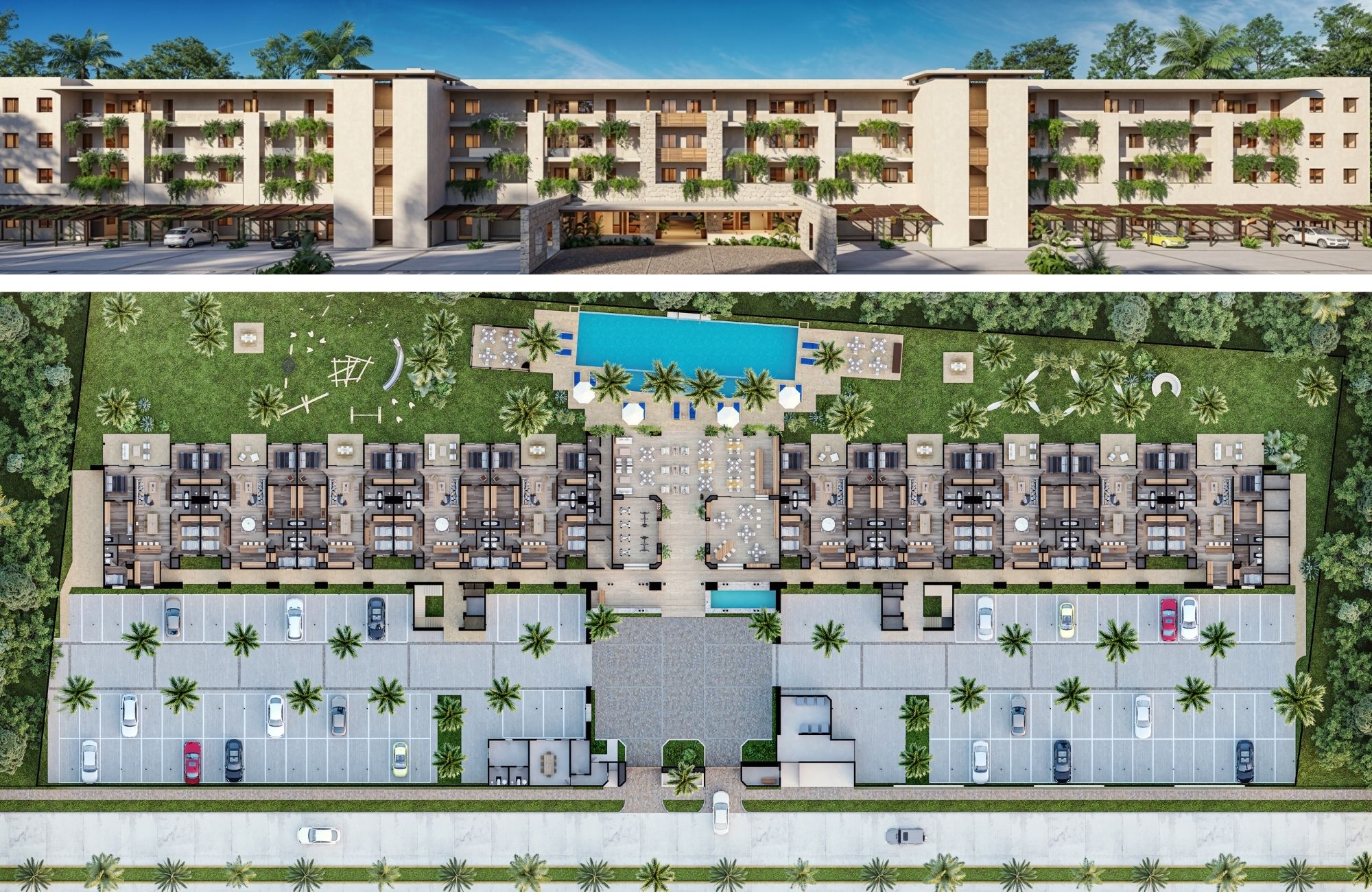 Penthouse con alberca, hamacas, cine al aire libre, en venta Playa del Carmen