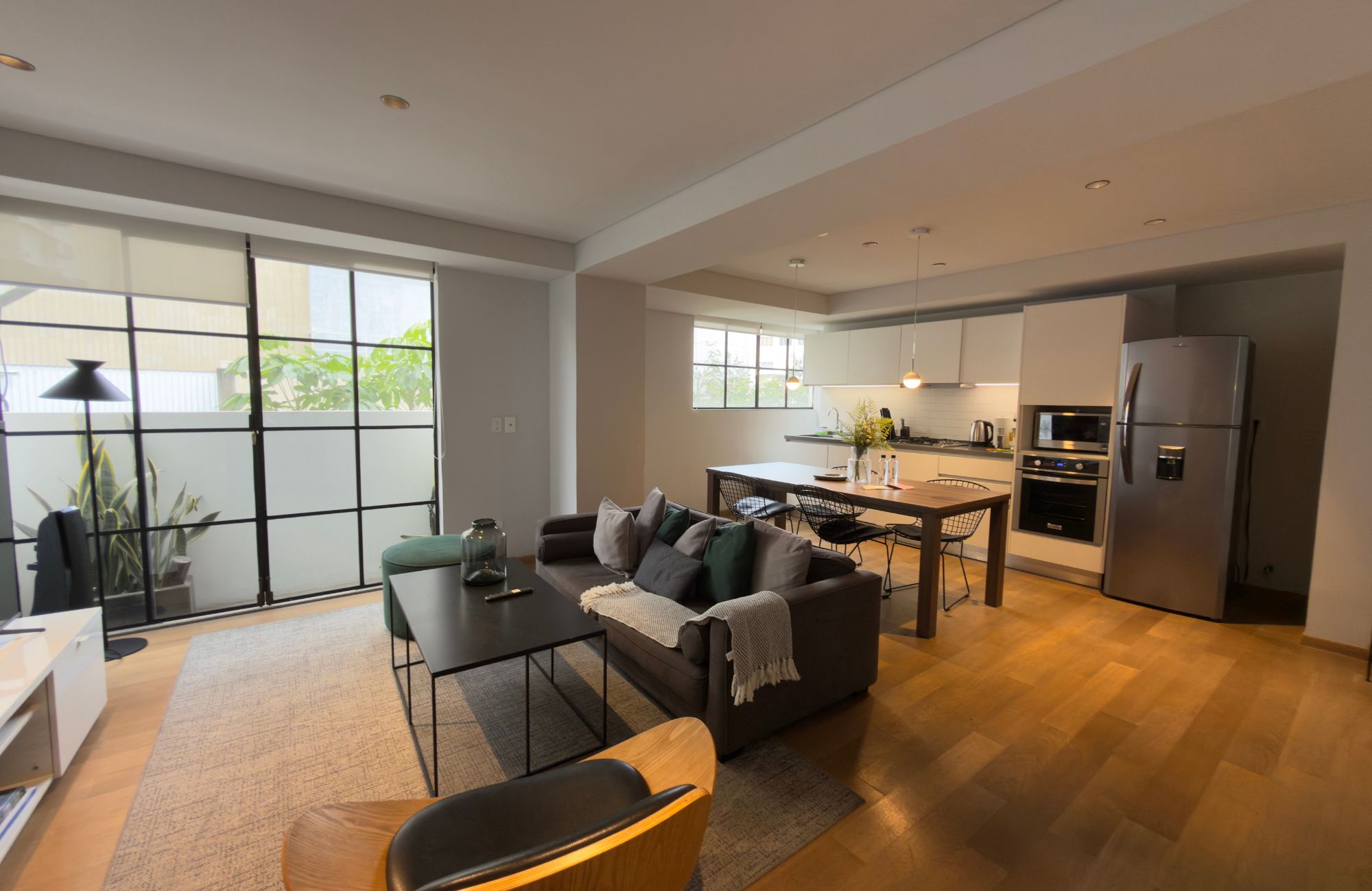Loft with terrace, Grill Area, Roof Top, Lounge rooms, pre-construction Roma Norte, Mexico City.
