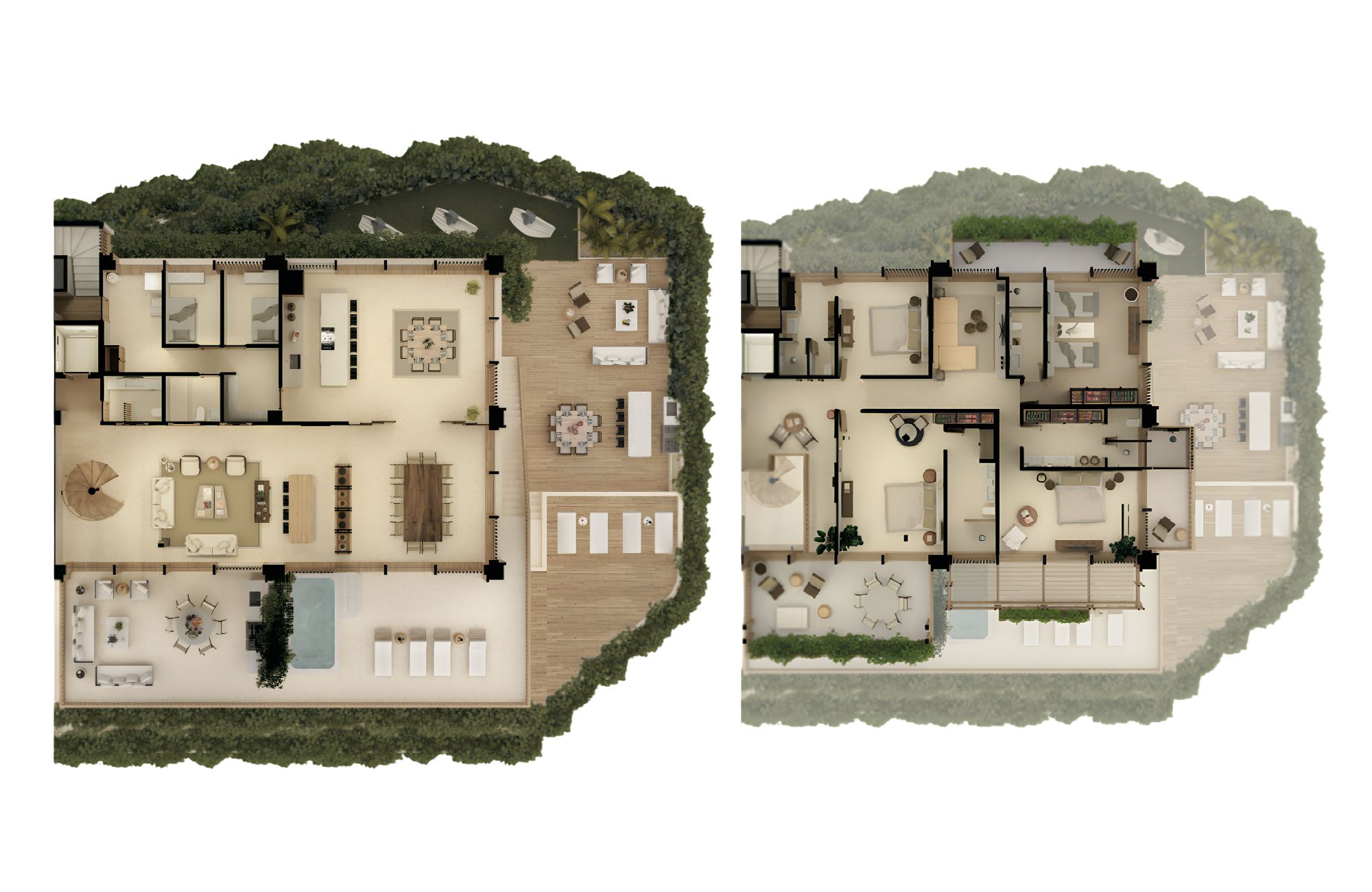 Two-story luxury pentgarden with ocean view and terrace for sale