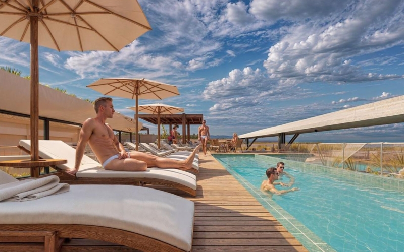 Condo with ocean views, beach club access and panoramic pool, for sale