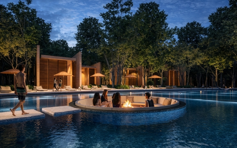 Multi-family lot for two residential units for sale, with exclusive amenities