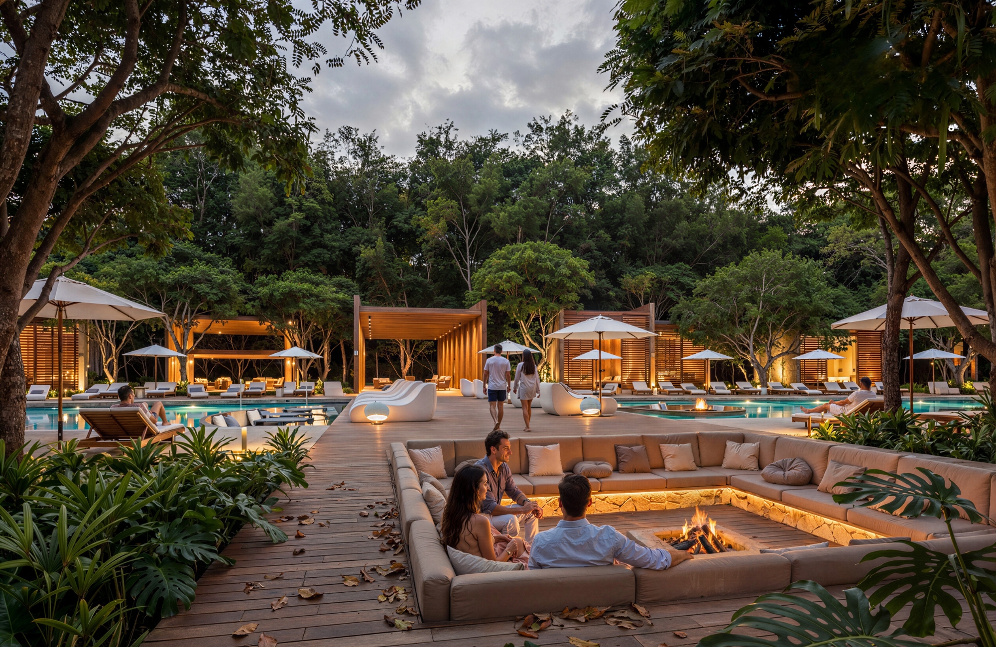 Land in a private residential community with a clubhouse, sports courts, swimming pool, and dog areas for sale in Playa del Carmen.