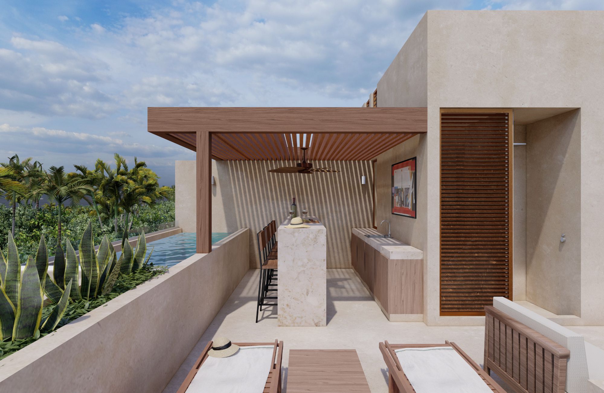 House with rooftop, terrace and patio in downtown M&eacute;rida.