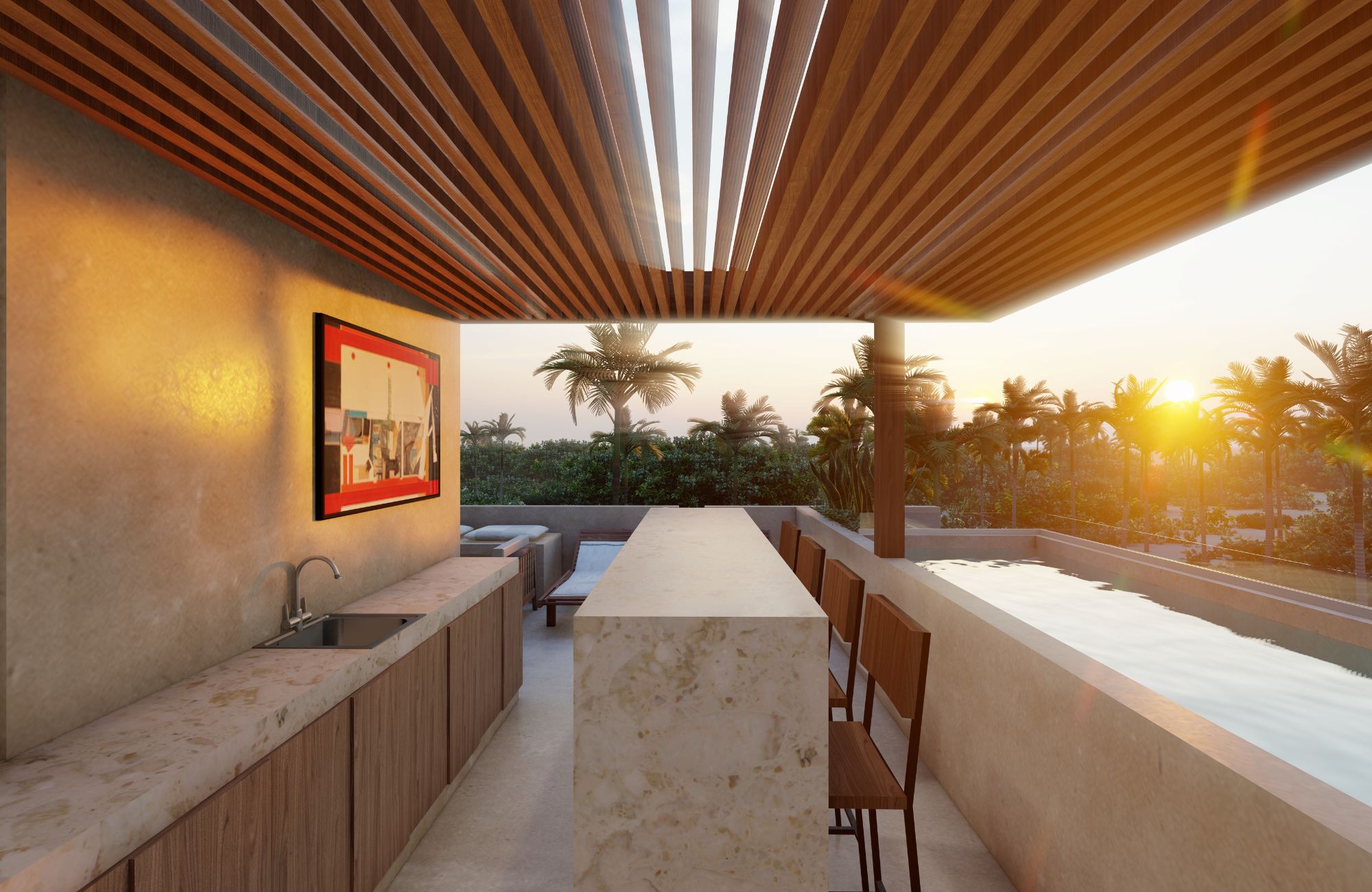 House with rooftop, terrace and patio in downtown M&eacute;rida.