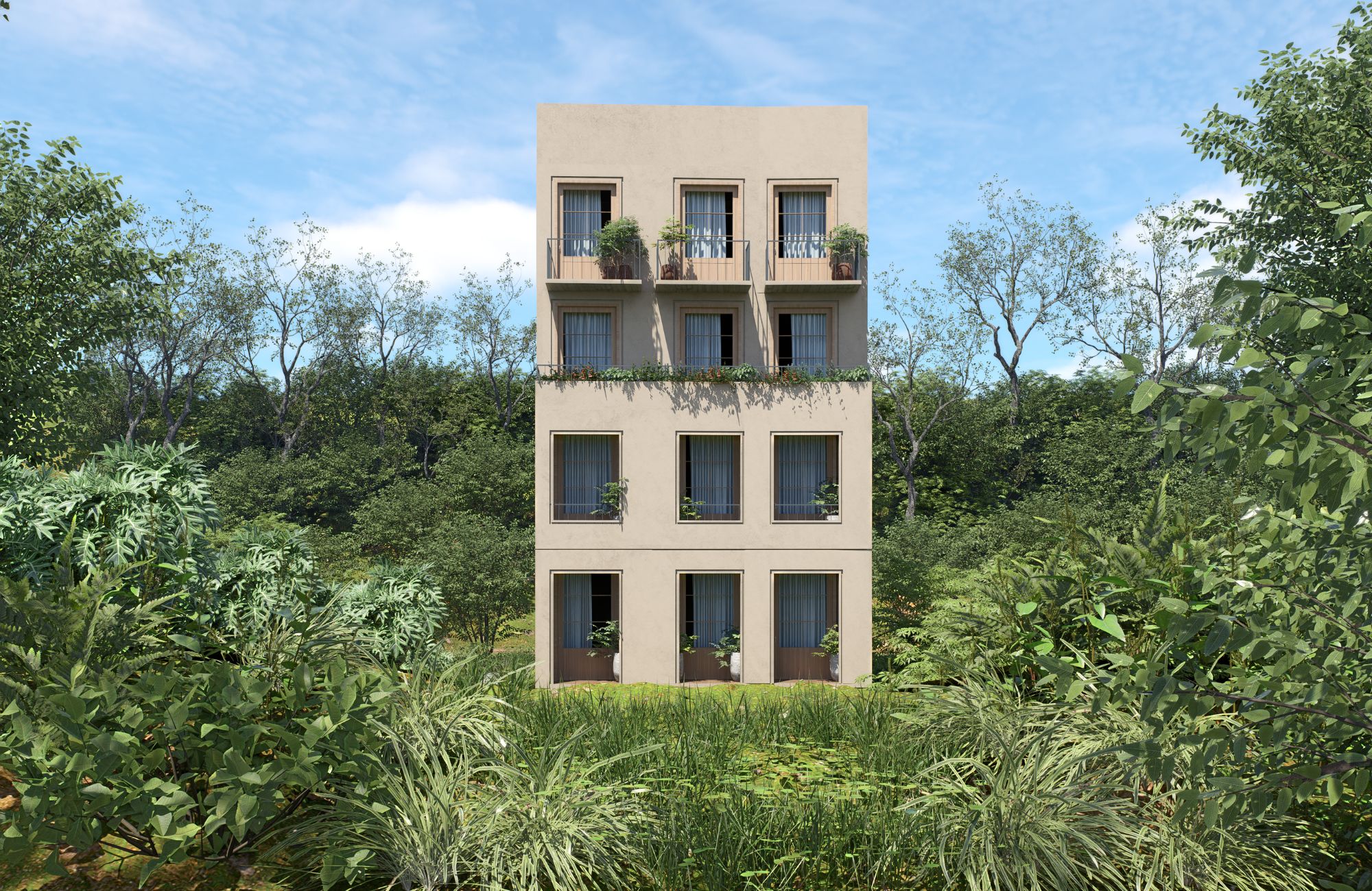 Bright loft with terrace, swimming pool, sun loungers, and umbrellas for sale