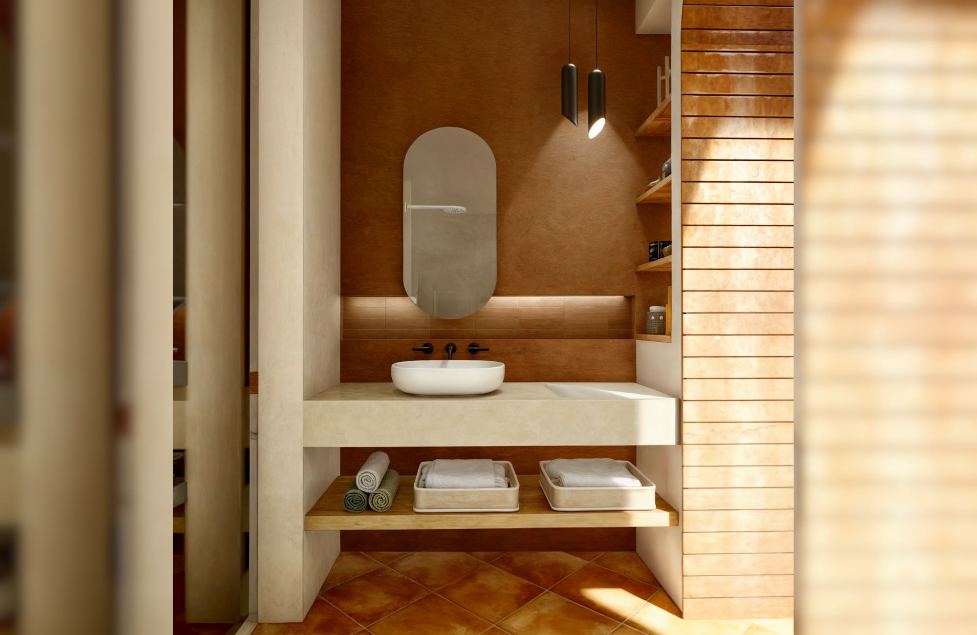 Bright loft with terrace, swimming pool, sun loungers, and umbrellas for sale