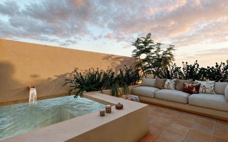 Two-level loft with private pool, terrace, lounge and grill area, for sale